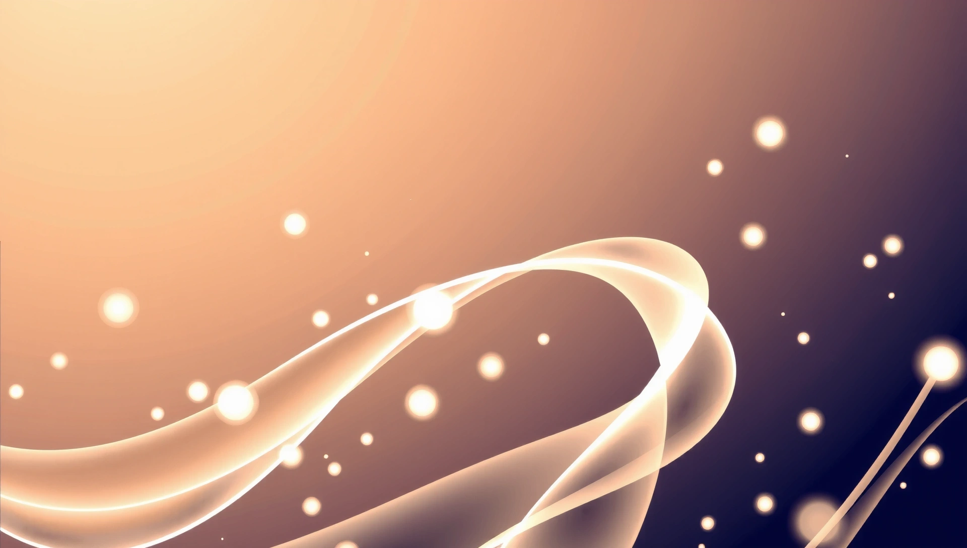 Abstract web design concept with dynamic flowing lines and glowing particles