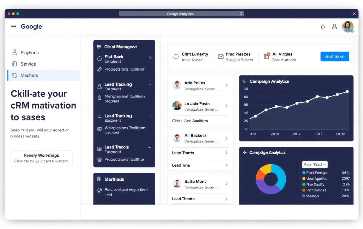 Screenshot sistem CRM personalizat