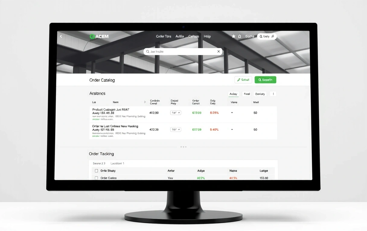 Screenshot platformă e-commerce B2B